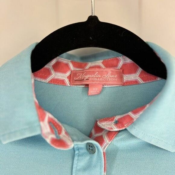 Masters Magnolia Lane Women's Aqua Blue Augusta Pima Cotton Golf Polo Shirt XS - Picture 4 of 11